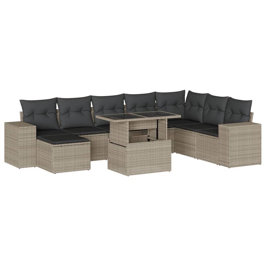 set divano da giardino Polirattan
