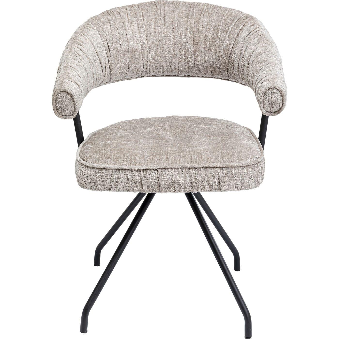 KARE Design Chaise pivotante Arabella argent  