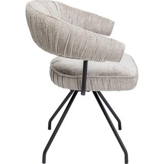 KARE Design Chaise pivotante argentée Arabella  