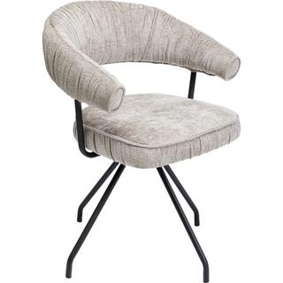 KARE Design Chaise pivotante Arabella argent  