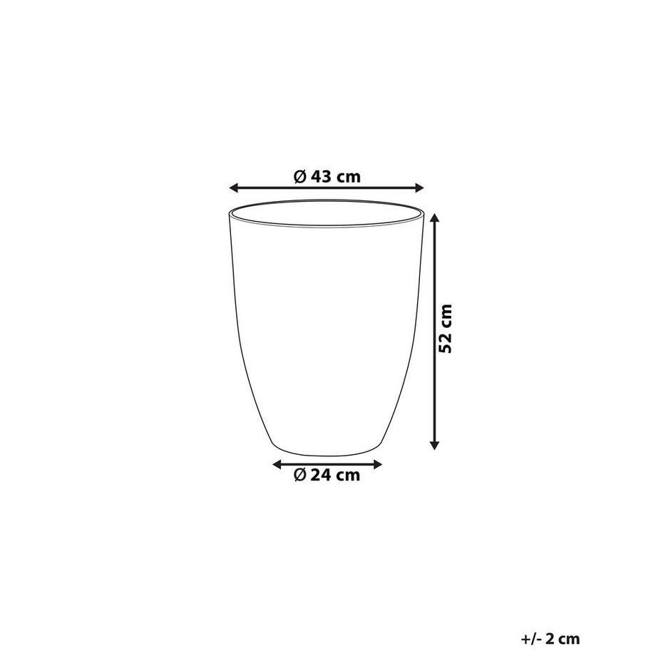 Beliani Vaso per piante en Fibra d'argilla Classico CROTON  