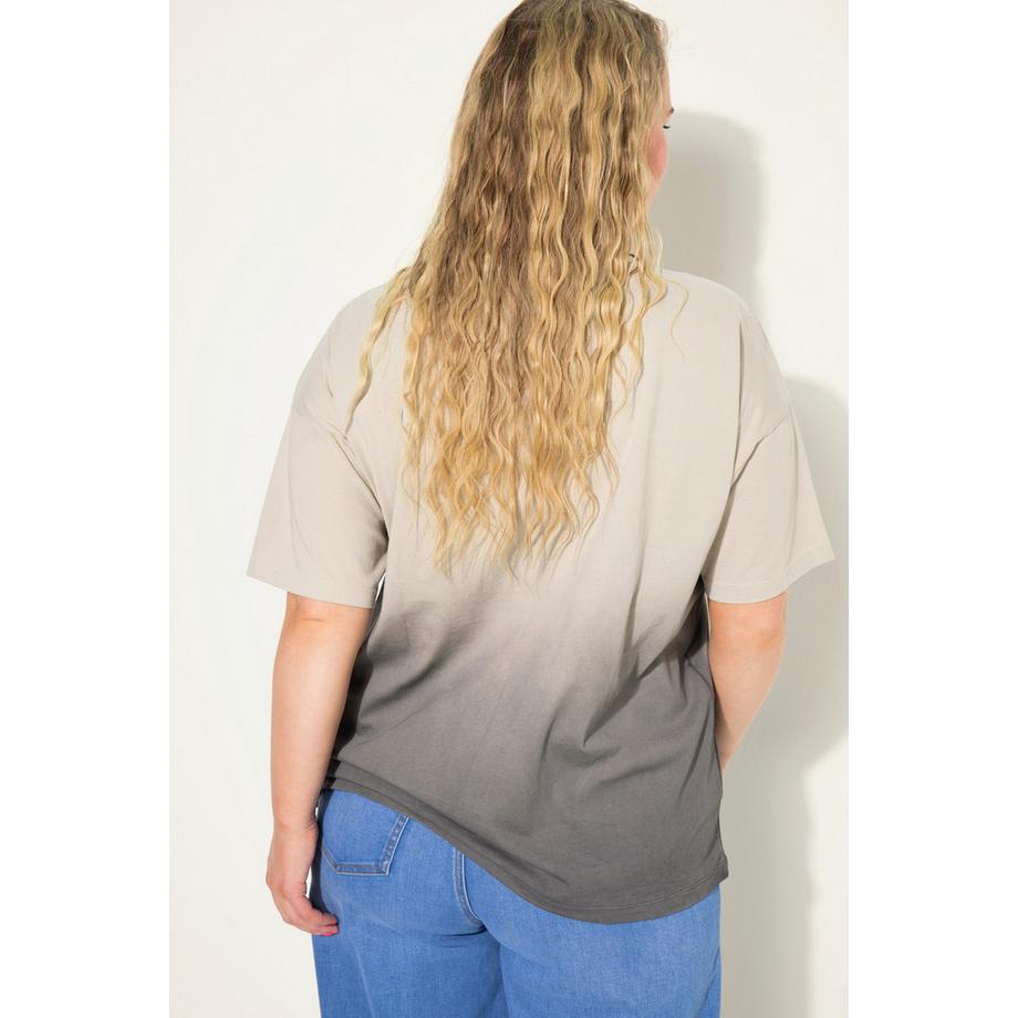 Studio Untold Maglia Oversize Stampa Scritta Gradiente Scollo Rotondo Mezze Maniche  