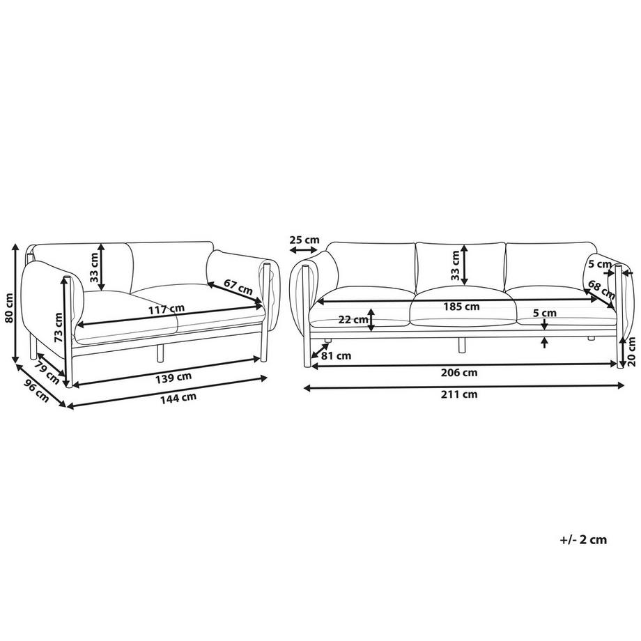 Beliani Salotto da giardino en Alluminio Moderno ESPERIA  