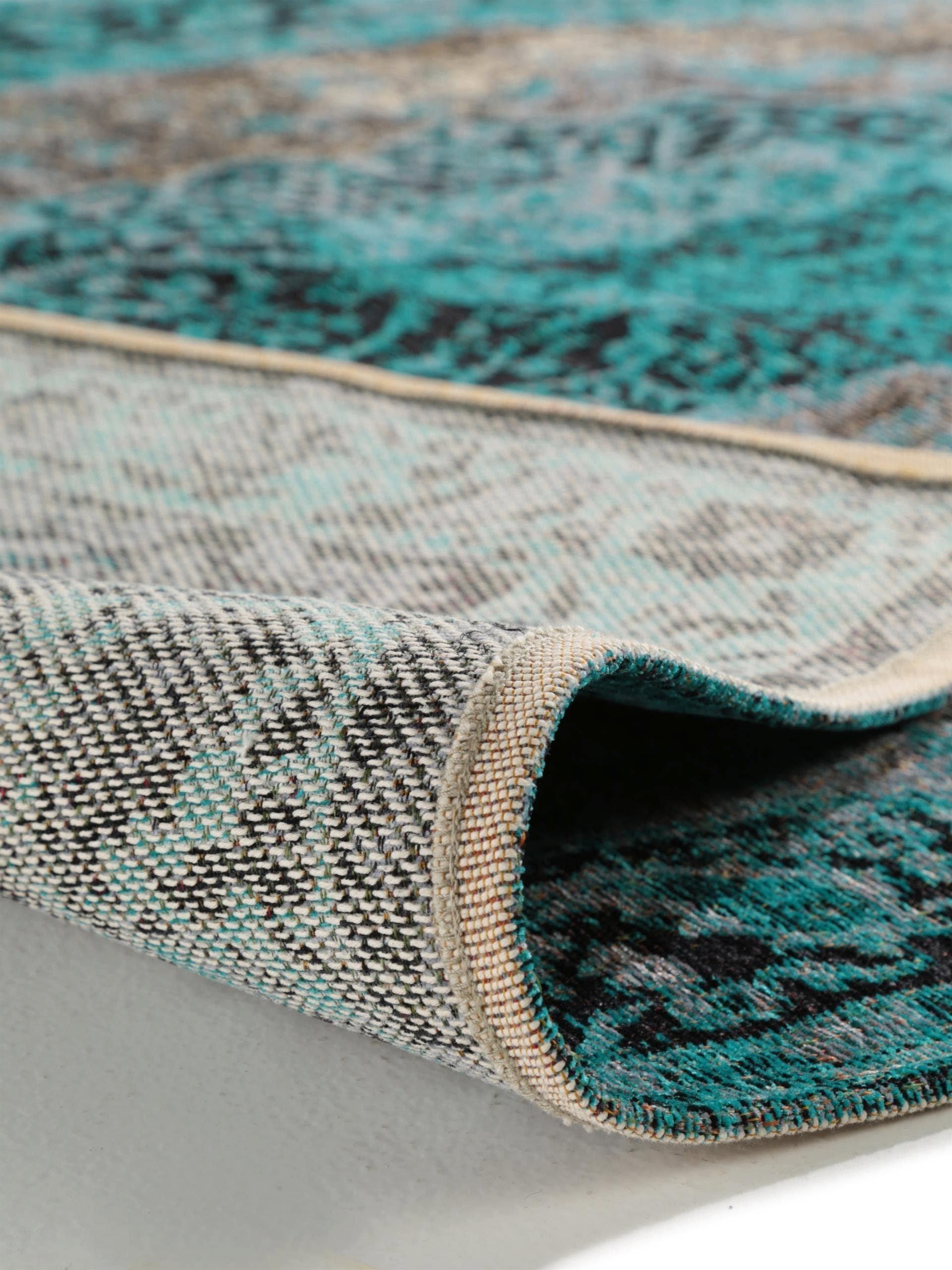 Benuta Tapis tissé à plat Tosca Turquoise  