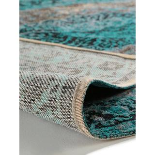 Benuta Tapis tissé à plat Tosca Turquoise  