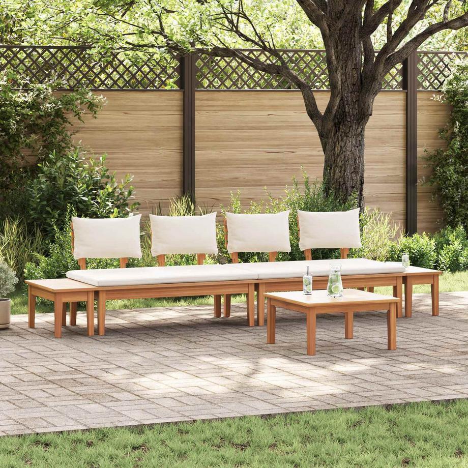 VidaXL Divano da giardino Legno massello di teak  