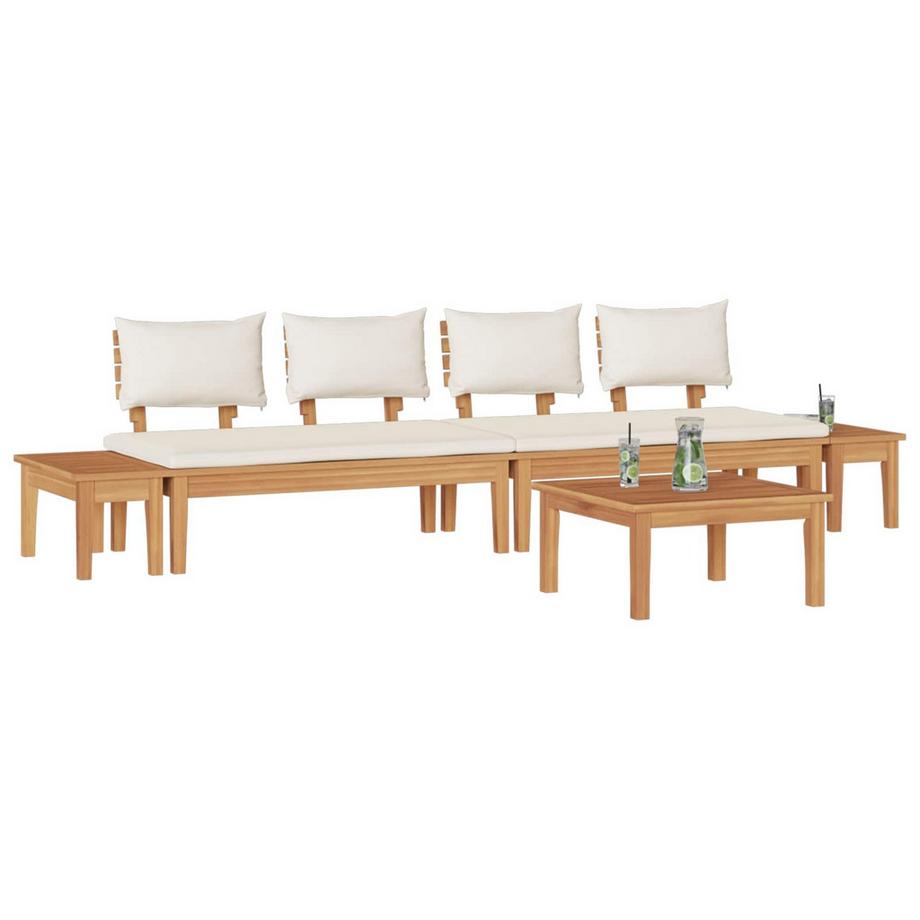 VidaXL Divano da giardino Legno massello di teak  