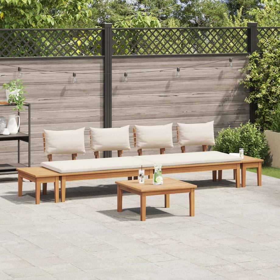 VidaXL Divano da giardino Legno massello di teak  