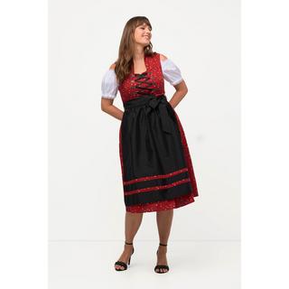 Ulla Popken  Abito tradizionale Dirndl con taglio smanicato, allacciatura, collo alto e scollo a V 