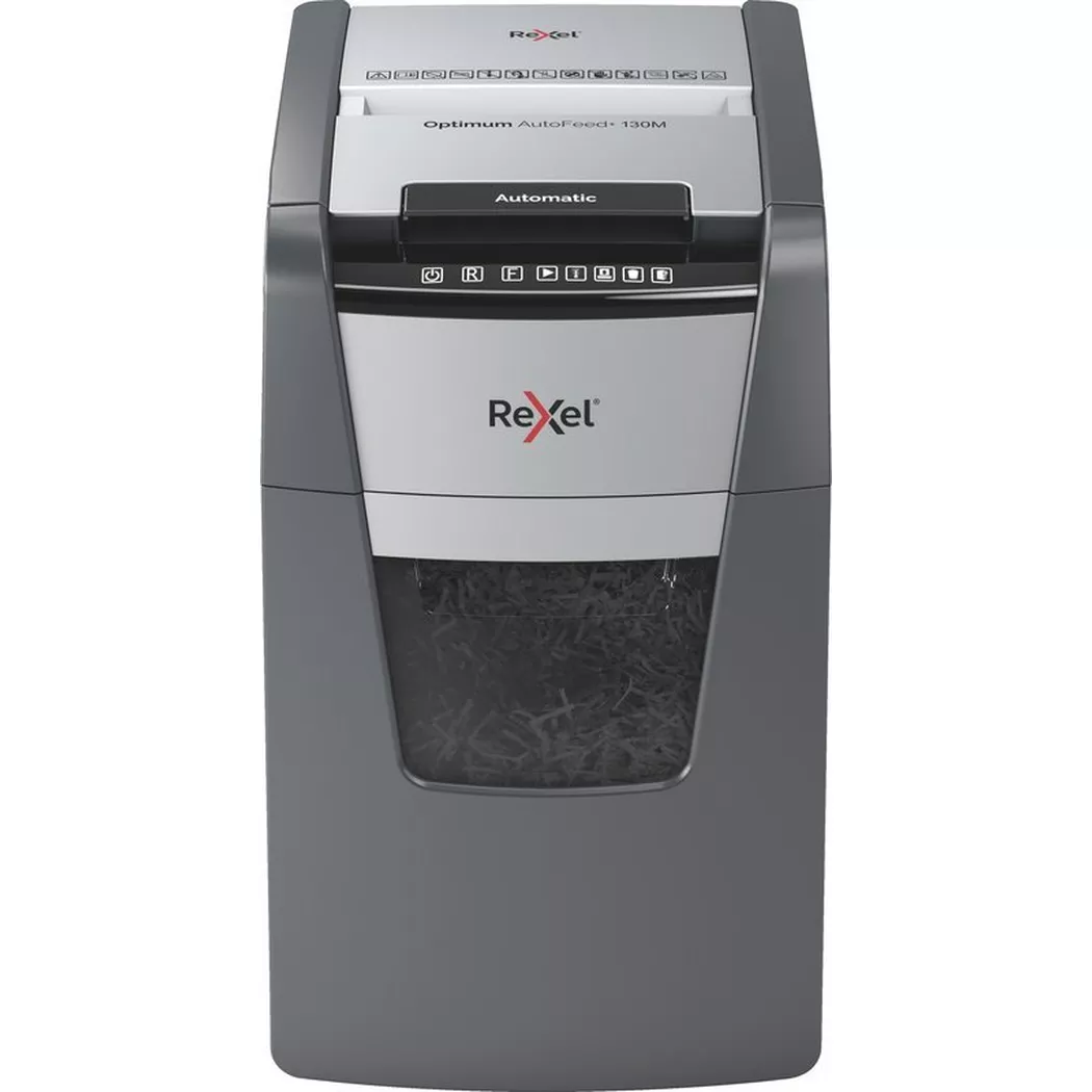 Rexel – Aktenvernichter Optimum AF+ 2020130MCH 130M, P-5, 44lt, Schwarz