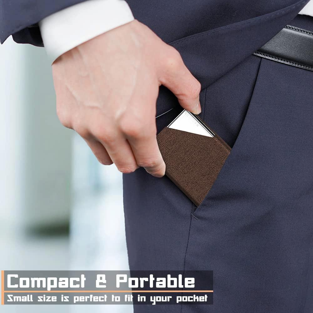 Only-bags.store Luxuriöses PU-Leder Visitenkartenetui mit Magnetverschluss  