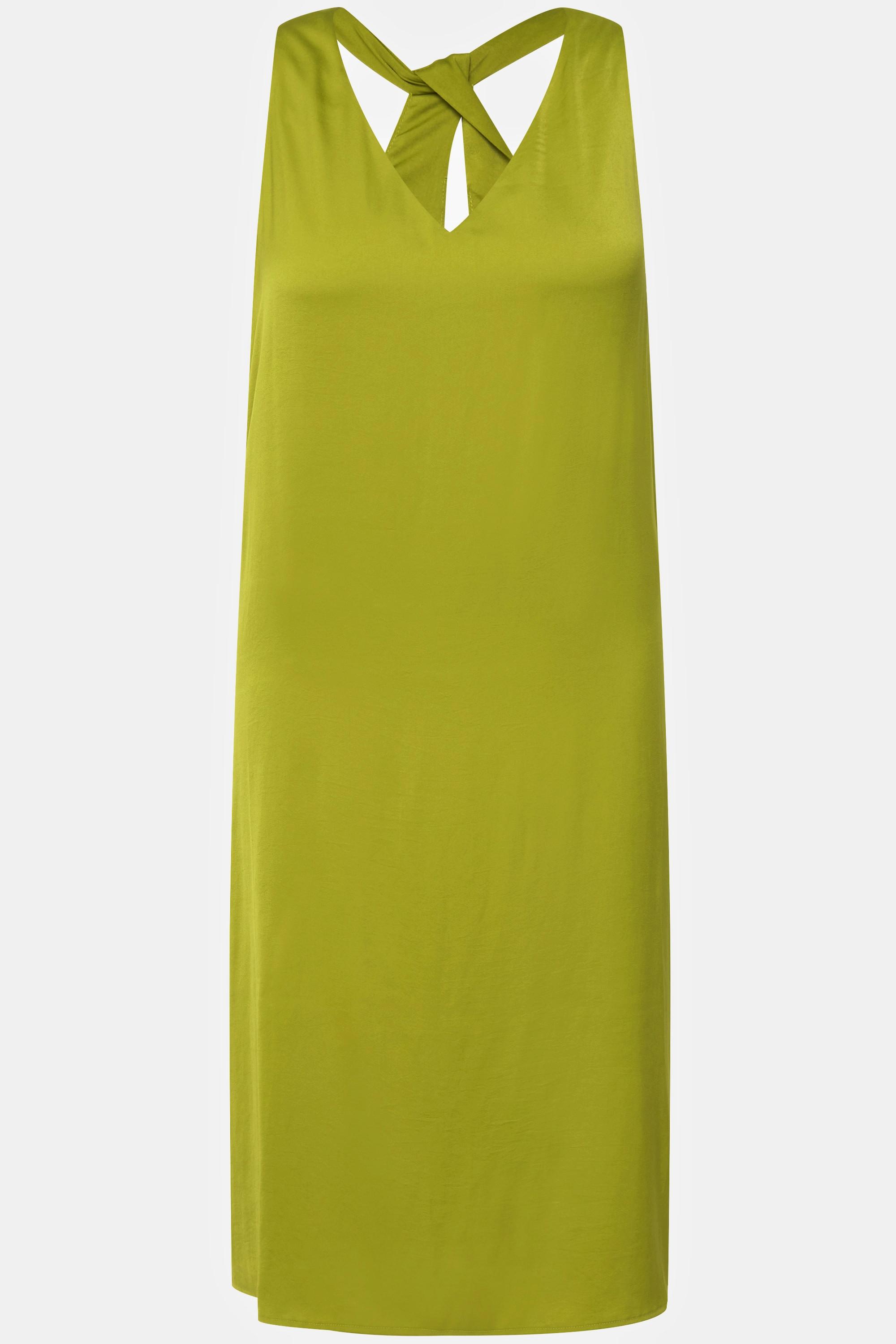 Ulla Popken Robe midi sans manches Silhouette en A Décolleté en V  