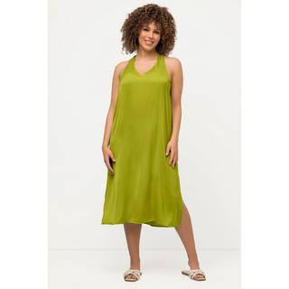 Ulla Popken  Robe midi sans manches. Silhouette en A, décolleté en V. 