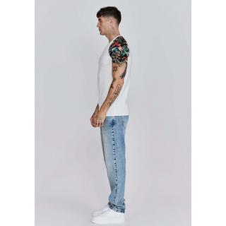 Sik Silk T-Shirt Raglan Stampa Tropicale  