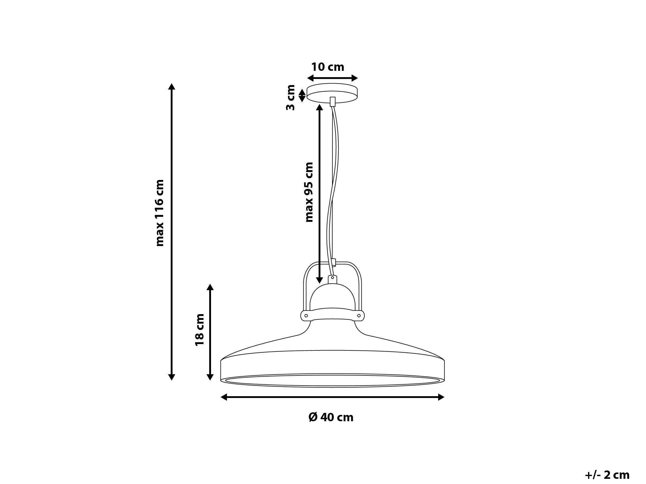 Beliani Lampe suspension en Béton Industriel NOATAK  