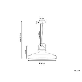 Beliani Lampe suspension en Béton Industriel NOATAK  