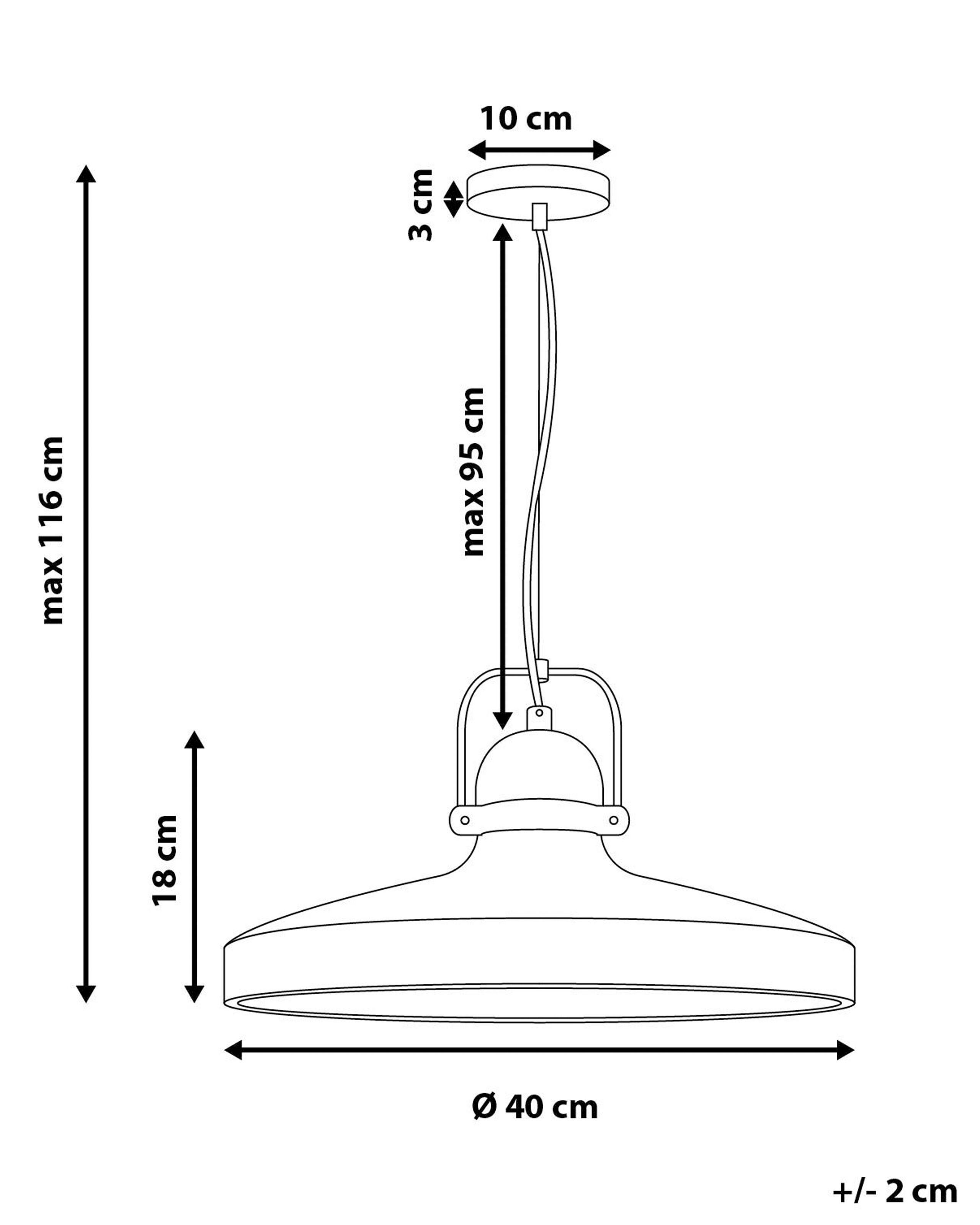 Beliani Lampe suspension en Béton Industriel NOATAK  