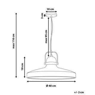 Beliani Lampe suspension en Béton Industriel NOATAK  