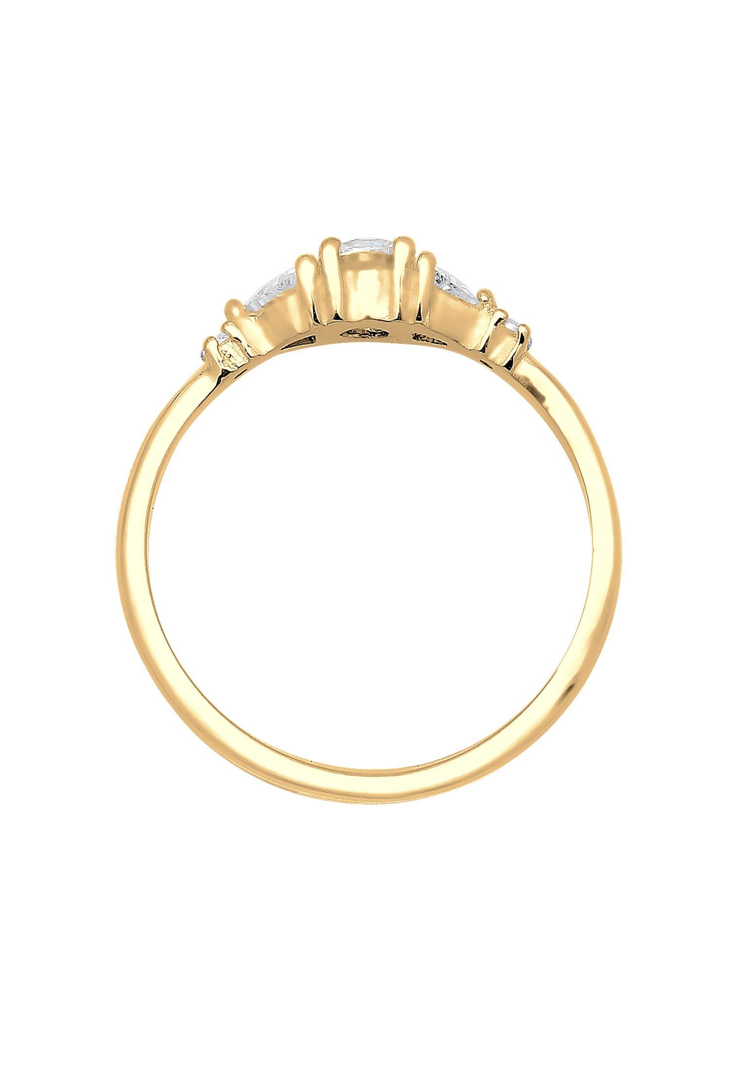 Elli  Bague Femme Filigrane Géo Étincelant Avec Cristaux De Zirconium 