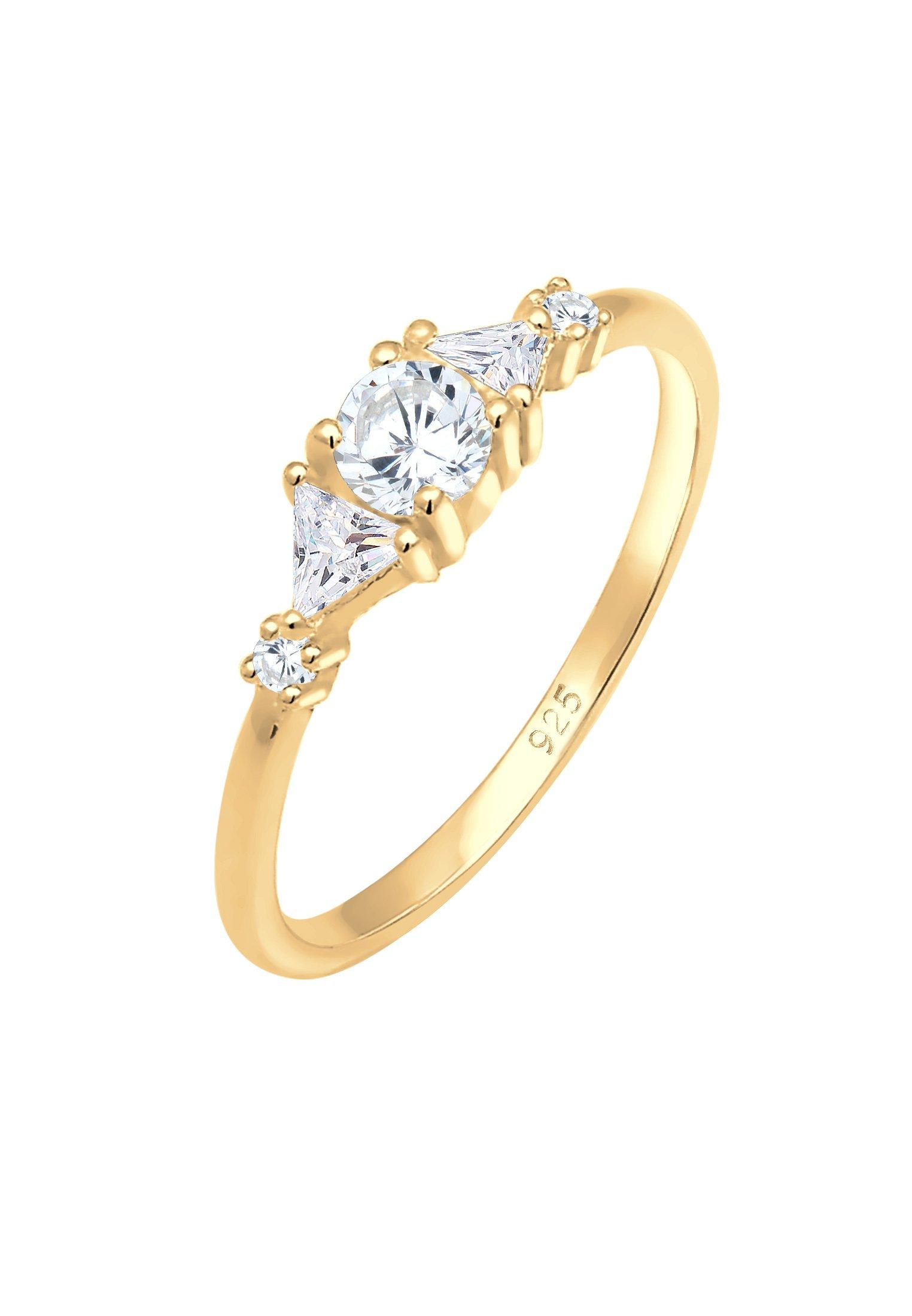 Elli  Bague Femme Filigrane Géo Étincelant Avec Cristaux De Zirconium 