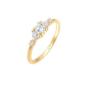 Bague Femme Filigrane Géo Étincelant Avec Cristaux De Zirconium