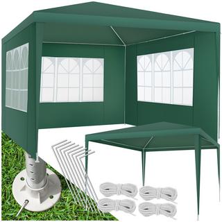 Tectake Gazebo Baraban 3 x 3 m con 3 pareti laterali  