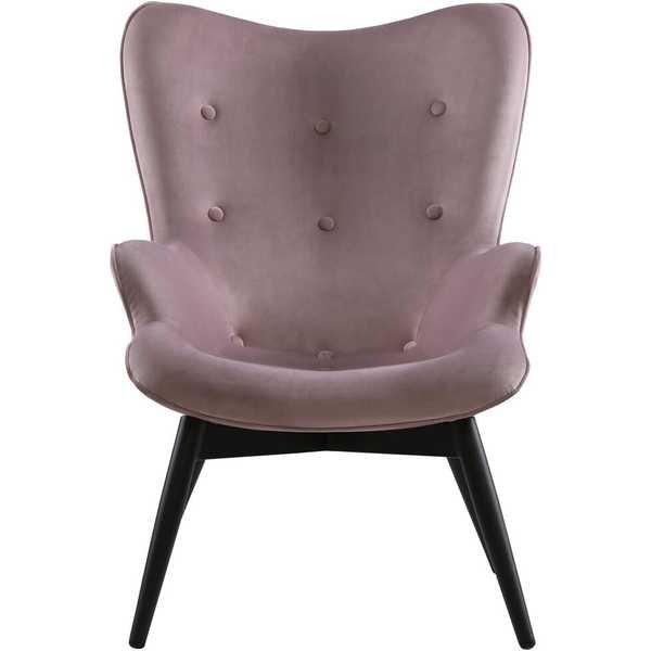 mutoni Fauteuil en velours rose  