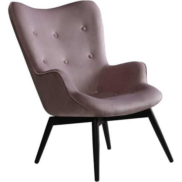 mutoni Fauteuil en velours rose  