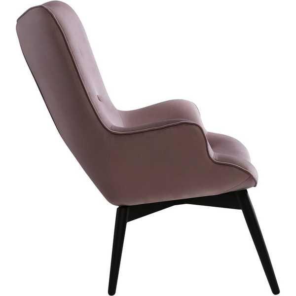 mutoni Fauteuil en velours rose  