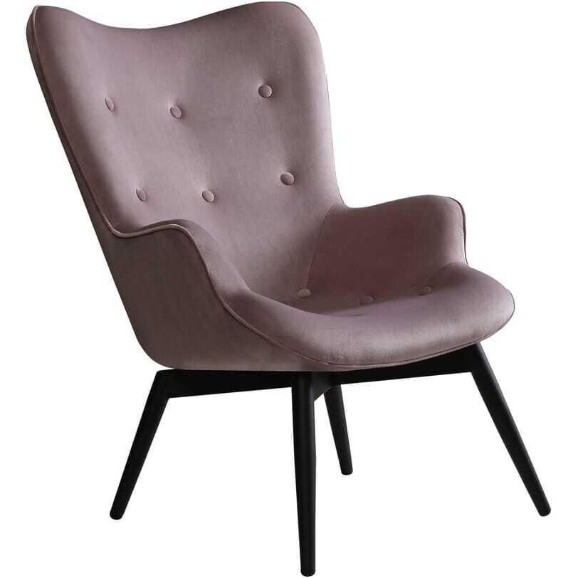 mutoni Fauteuil velours rose  