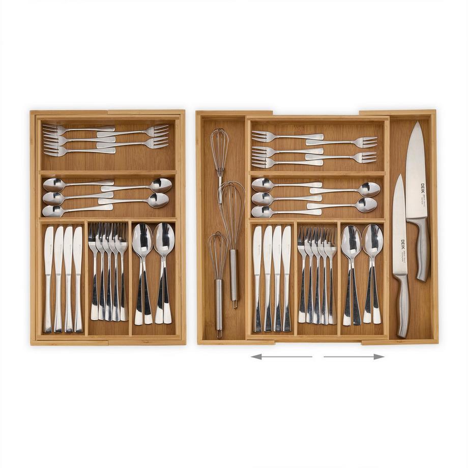 B2X  Erweiterbarer Besteckkasten aus Bambus Größe M 