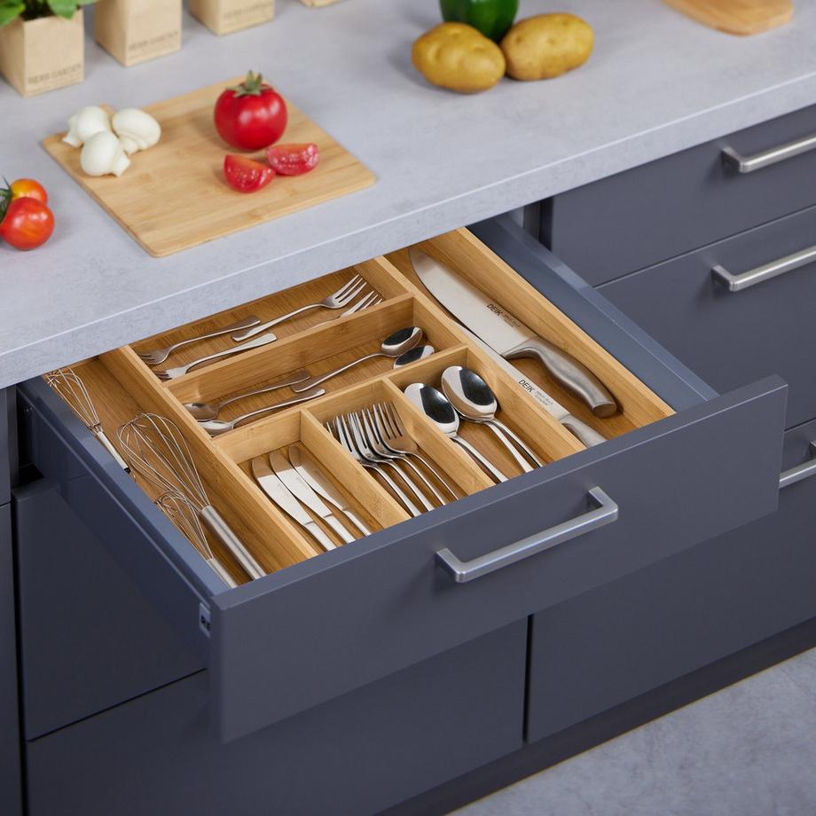 B2X  Erweiterbarer Besteckkasten aus Bambus Größe M 