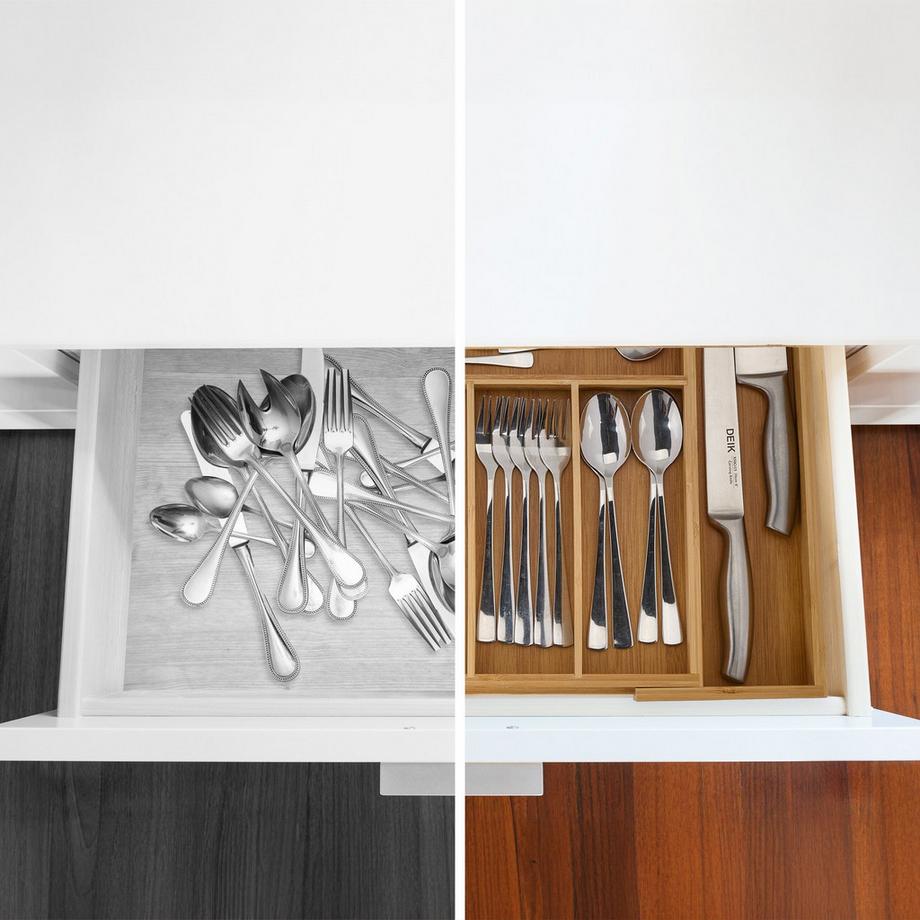 B2X  Erweiterbarer Besteckkasten aus Bambus Größe M 