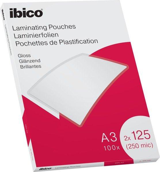 Image of Ibico IBICO Laminiertasche A3 627321 glanz, 125my 100 Stk - 100Stück