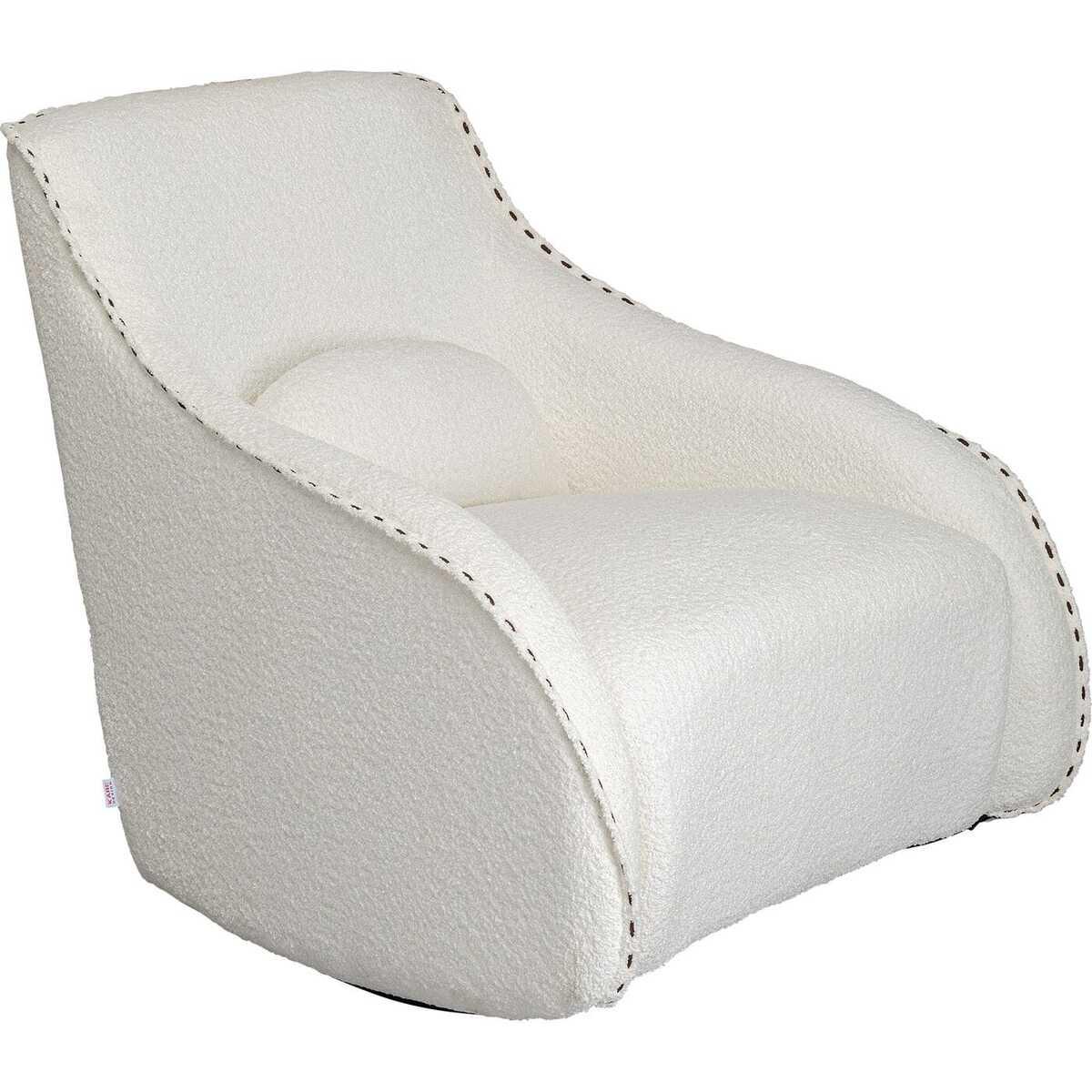 KARE Design Fauteuil à bascule Swing Ritmo Boucle crème  