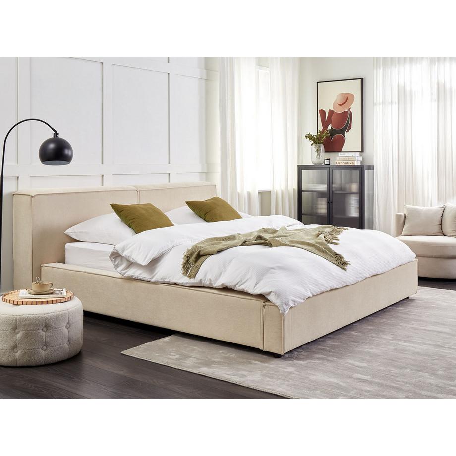 Beliani Wasserbett aus Cord  LINARDS  