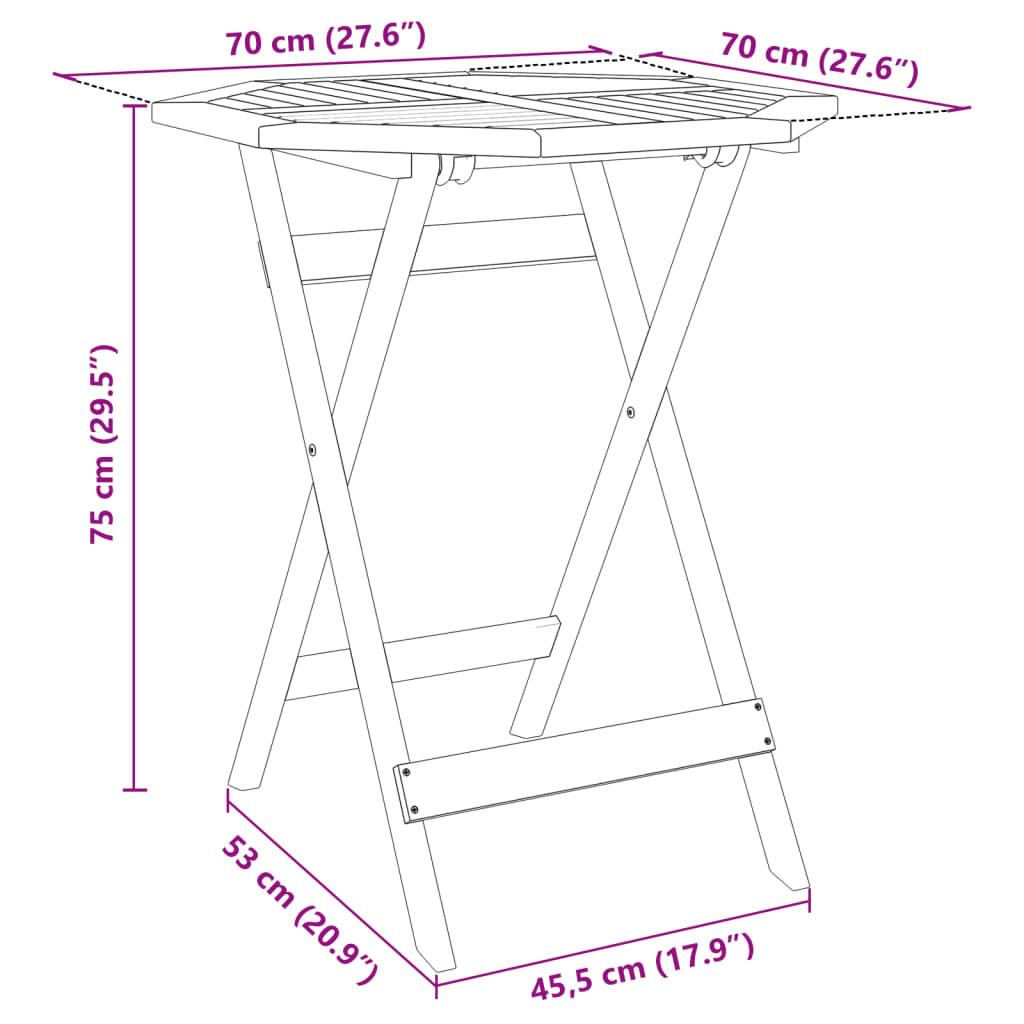 VidaXL Table de jardin bois d'acacia  