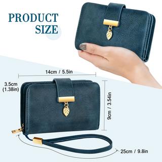 Only-bags.store Portafoglio in pelle con protezione RFID 18 scomparti per carte catena con cerniera e cordino  