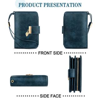 Only-bags.store Portafoglio in pelle con protezione RFID 18 scomparti per carte catena con cerniera e cordino  