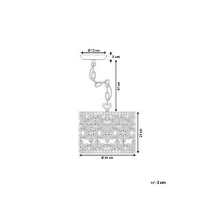 Beliani Lampe suspension en Métal Moderne SAJO  