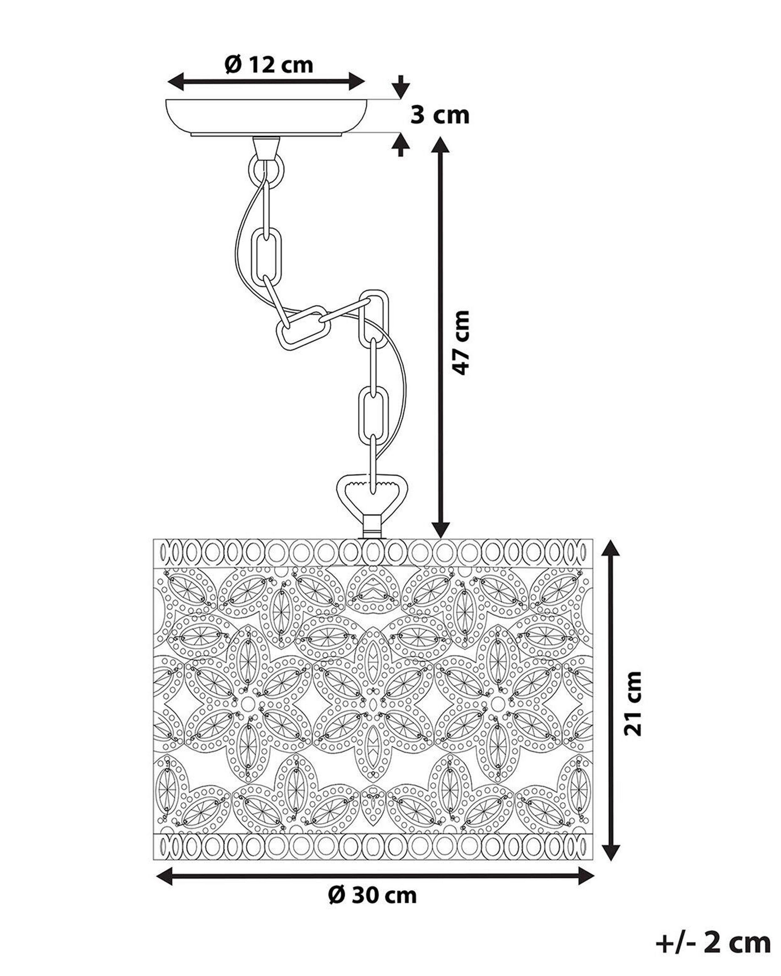 Beliani Lampe suspension en Métal Moderne SAJO  