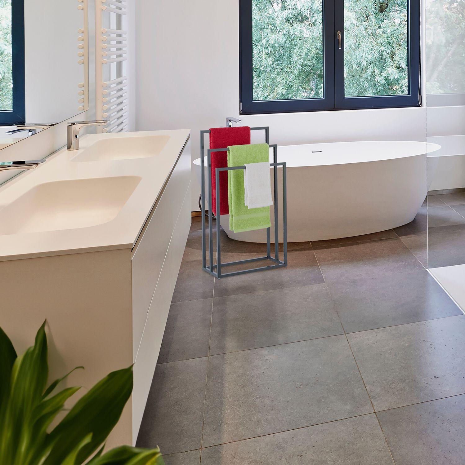 B2X Handtuchhalter 3 Stangen Anthrazit  