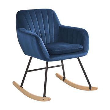 Fauteuil à bascule en Velours Moderne LIARUM