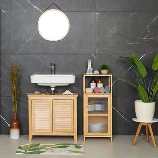 Northio Mobiletto da bagno in bambù  