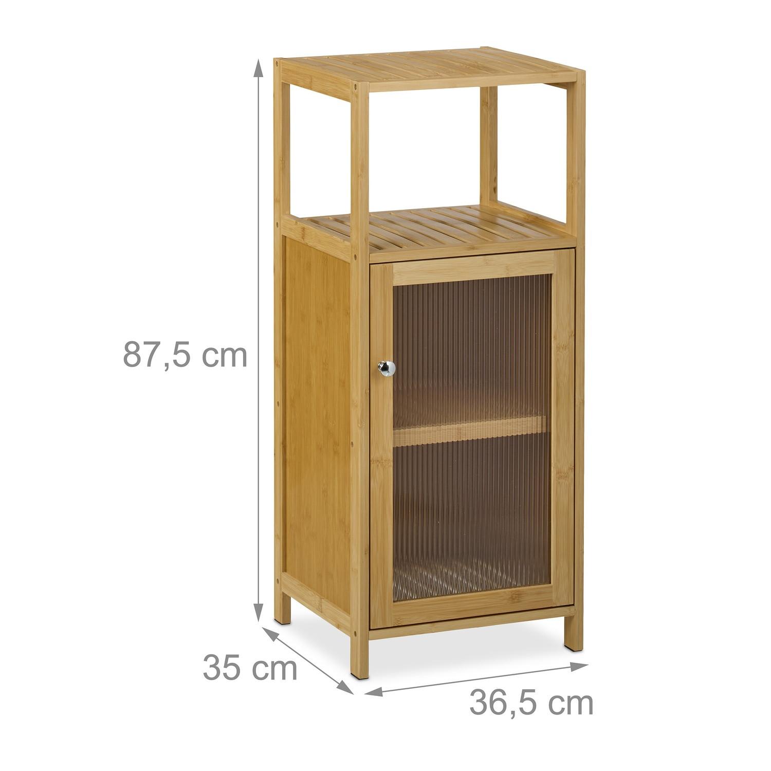 Northio Mobiletto da bagno in bambù  