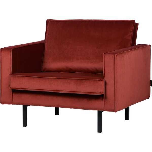 mutoni Fauteuil Rodeo Velours Marron  