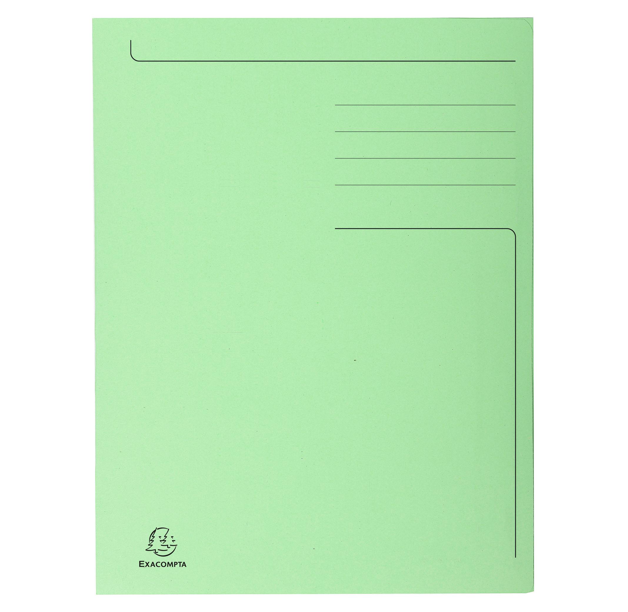 Exacompta Aktenmappe mit Beschriftungsfeld und 3 Klappen, 280g, 24 ,5x35cm für Format Folio, Forever x 50  