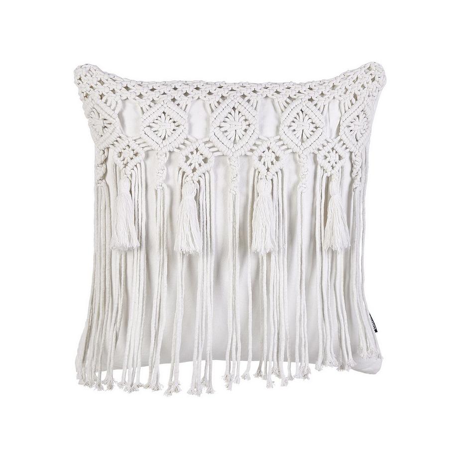 Beliani Dekokissen 2er Set aus Baumwolle Boho BAMIAN  