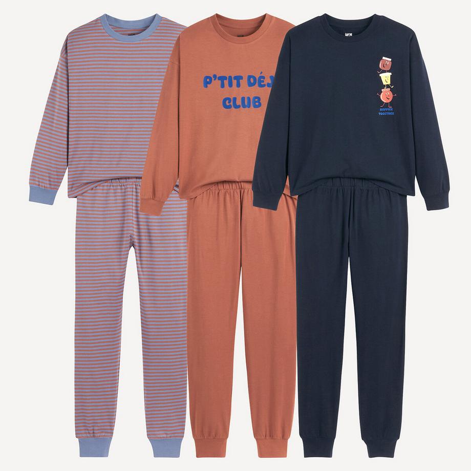La Redoute Collections  3er-Set Pyjamas aus Baumwolljersey 