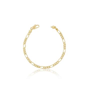 Bracelet Figaro Gelbgold 750, 19cm, 4mm